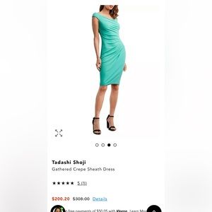 NWT Tadashi Shoji Green Dress Size S